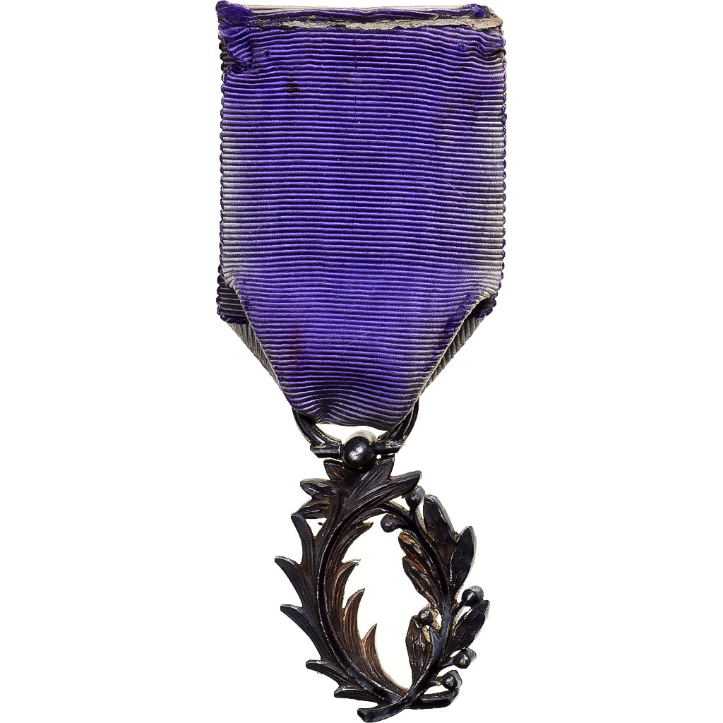 Francja, Ordre des Palmes Académiques, medal, Dobra jakość, Srebro, 28