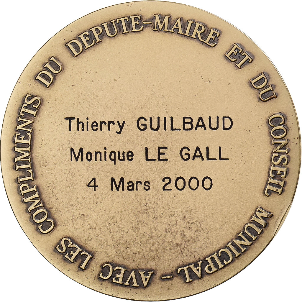 France, Medal, Ville de Nantes, 2000, Bronze, Pichard, MS(63)