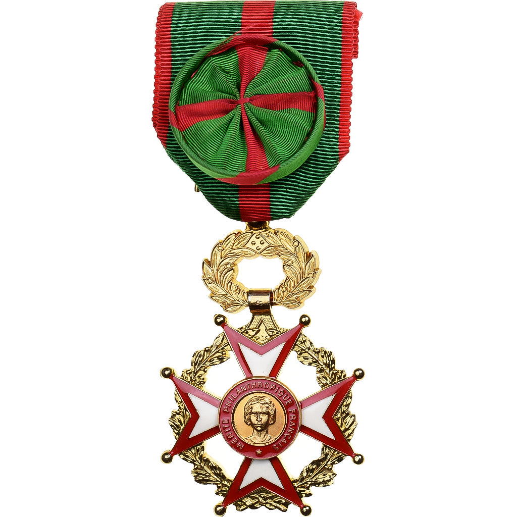 França, Mérite Philanthropique Français, medalha, Officier, Não colocada em