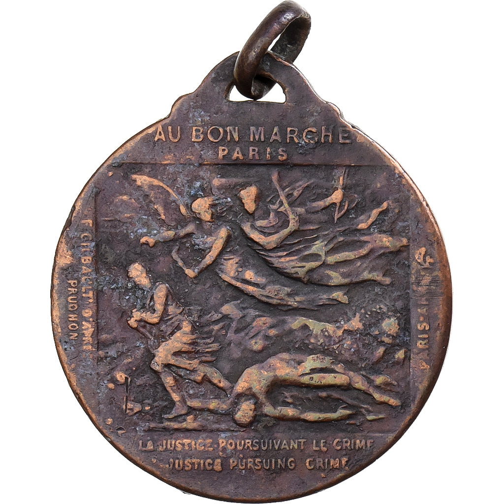 France, Medal, Clémenceau-Foch, Au Bon Marché, Paris, 1919, Bronze, Gilbault