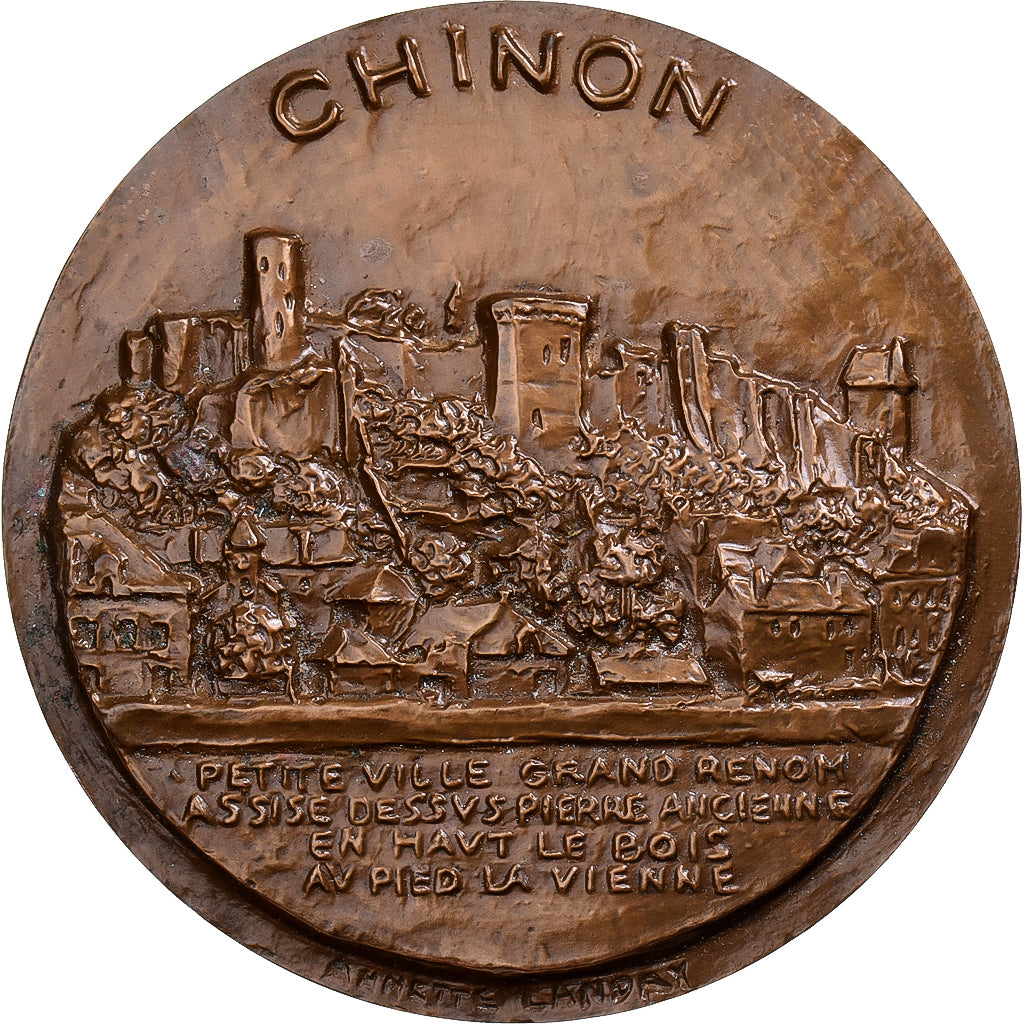 Francia, medaglia, Château de Chinon, Bronzo, Annette Landry, SPL