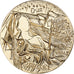 France, Medal, Voeux, Nouvelle Année, 1983, Gilt Bronze, Turlan, MS(65-70)