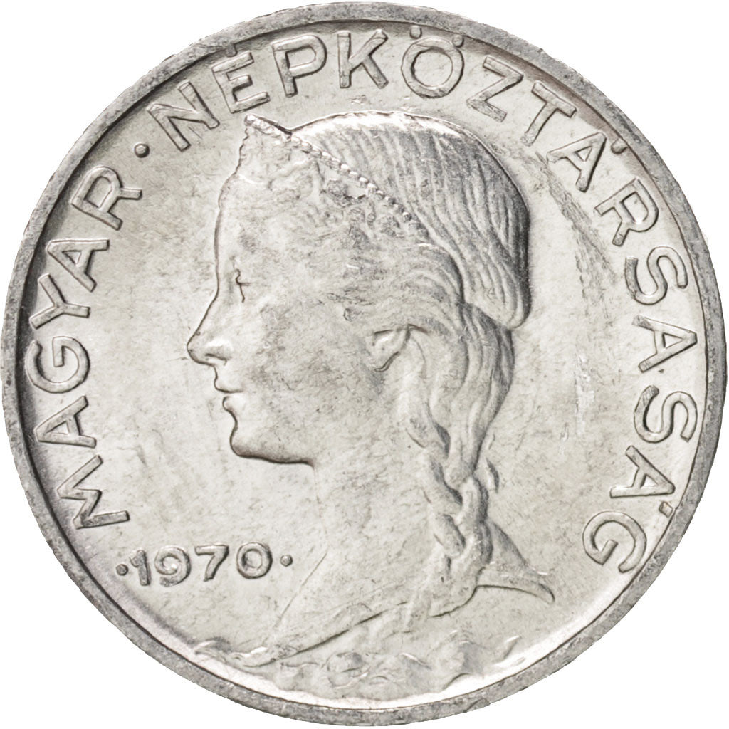 Münze, Ungarn, 5 Filler, 1970, Budapest, UNZ+, Aluminium, KM:549