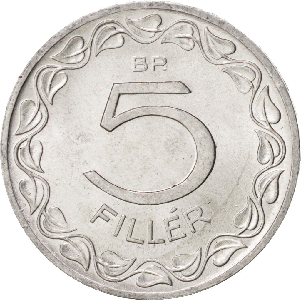 Münze, Ungarn, 5 Filler, 1970, Budapest, UNZ+, Aluminium, KM:549