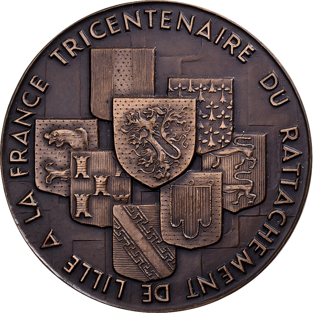 France, Médaille, Tricentenaire du rattachement de Lille à la France, Bronze