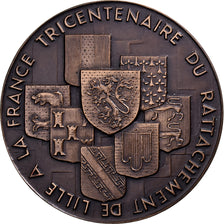 France, Médaille, Tricentenaire du rattachement de Lille à la France, Bronze