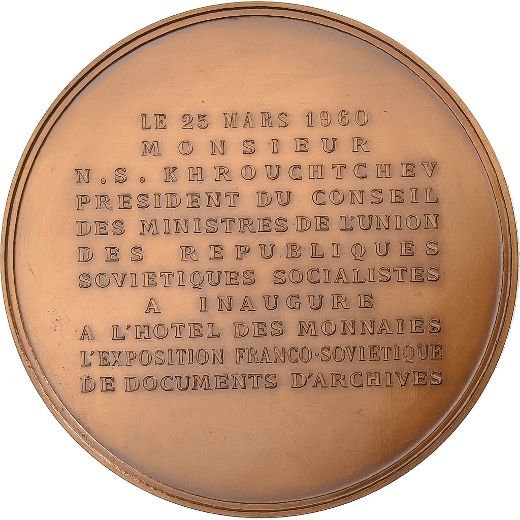 Francia, medaglia, Inauguration de l'Exposition Franco-Soviétique par
