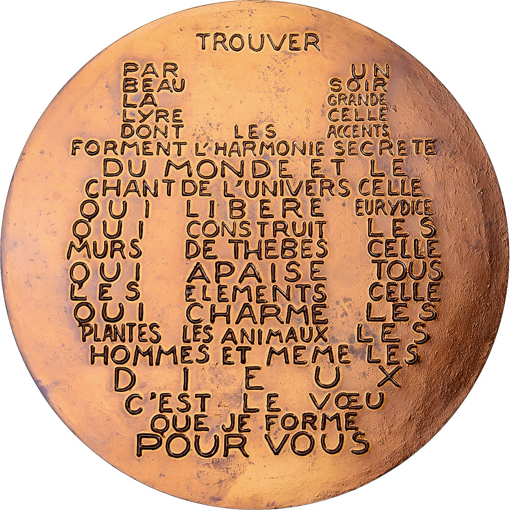 Francia, medaglia, La Grande Lyre de la Forêt, 1977, Bronzo, Lagriffoul, SPL