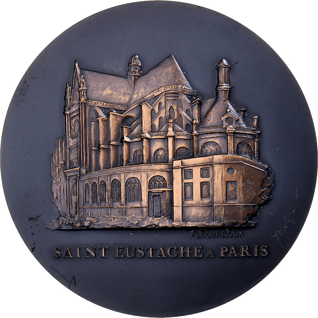 Francia, medaglia, Eglise Saint-Eustache, Paris, 1978, Bronzo, Bourroux, SPL