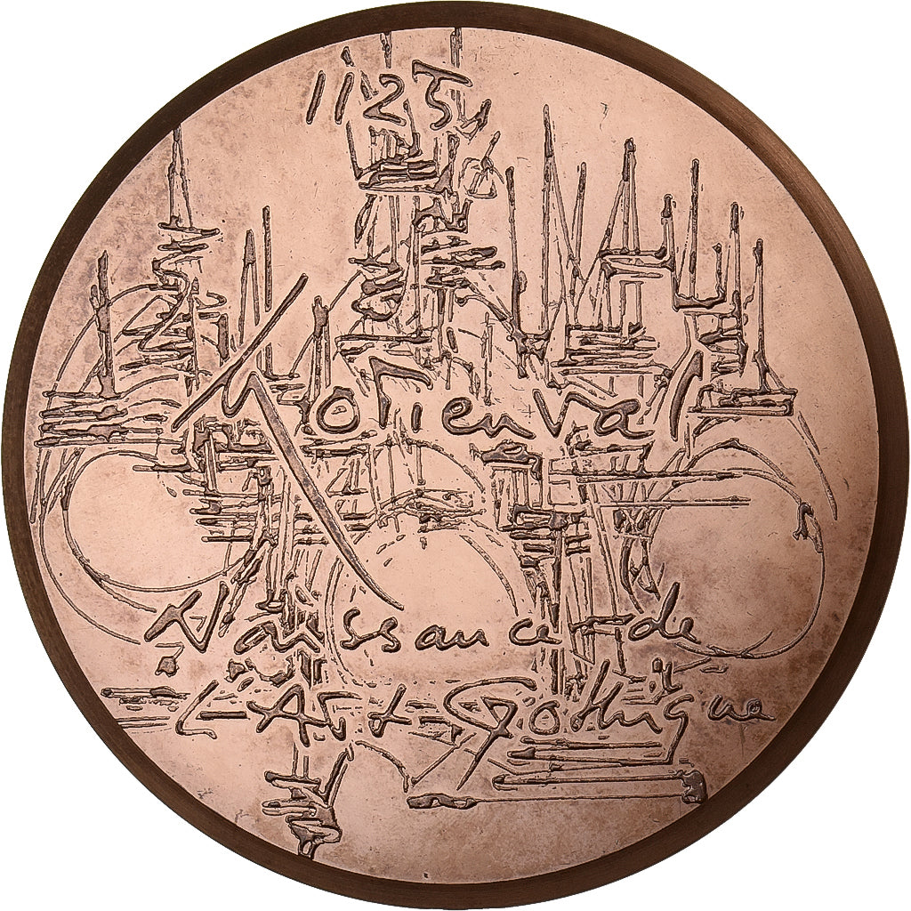 Francia, medaglia, Naissance de l'Art Gothique, 1971, Bronzo, Mathieu, SPL