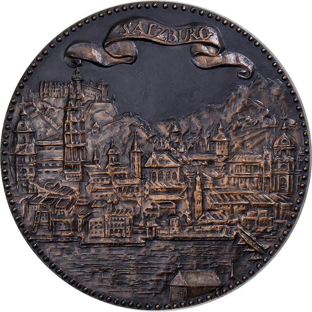 Francia, medalla, Wolfgang Amadeus Mozart, 1970, Bronce, Joly, SC