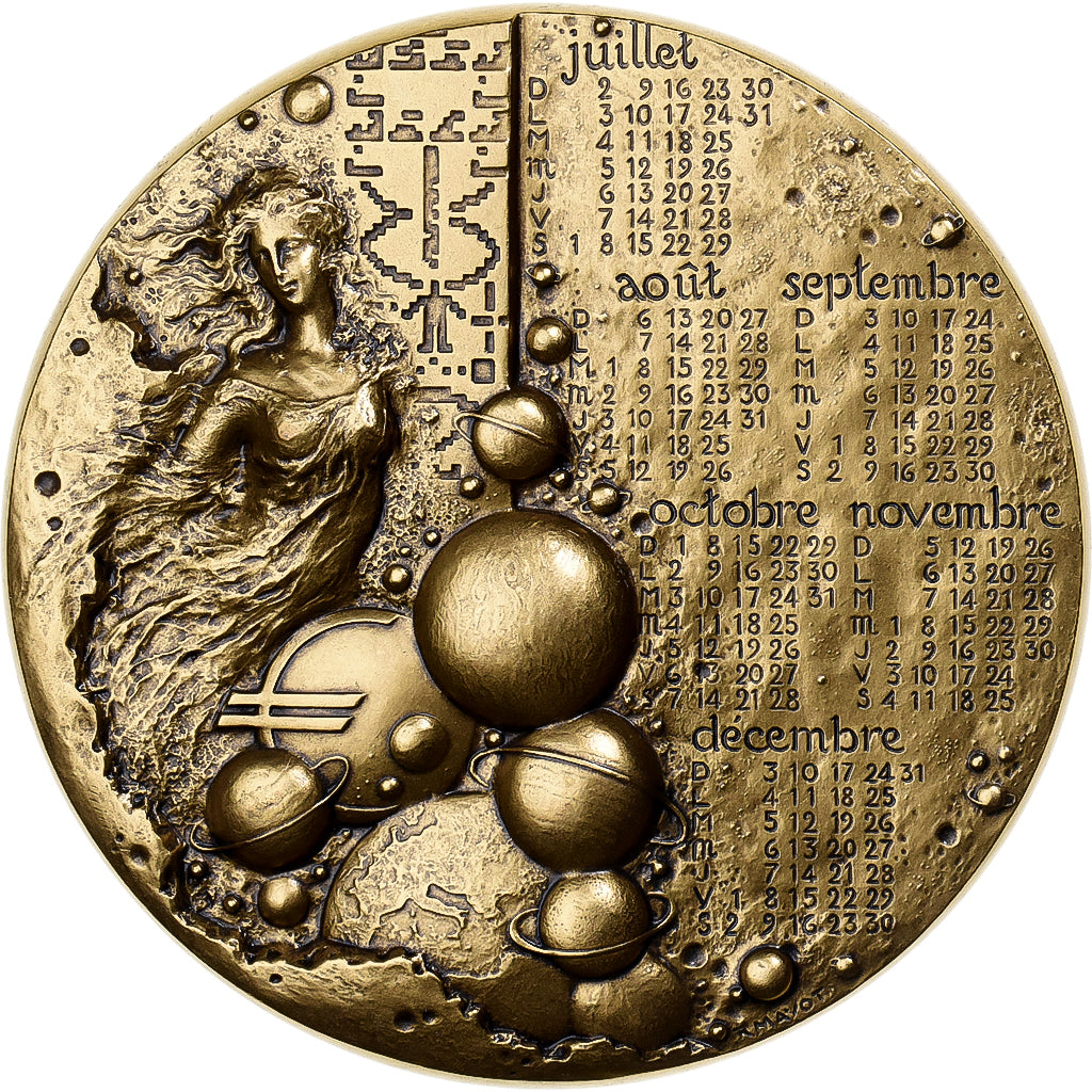 Francia, medaglia, Calendrier, Femme, Europe, 2000, Bronzo, Mayot, SPL-