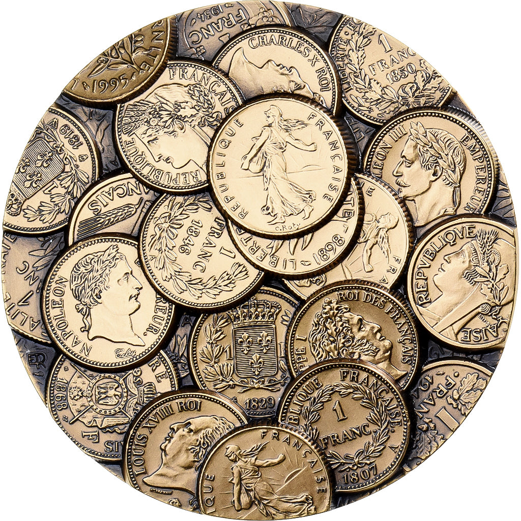 Francia, medalla, Pêle-Mêle Monnaie de Paris, Cour des Comptes, 1995, Bronce