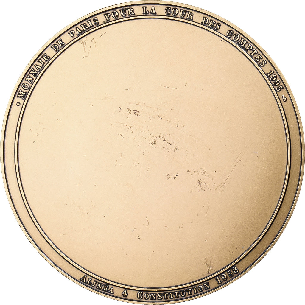 Francia, medalla, Pêle-Mêle Monnaie de Paris, Cour des Comptes, 1995, Bronce