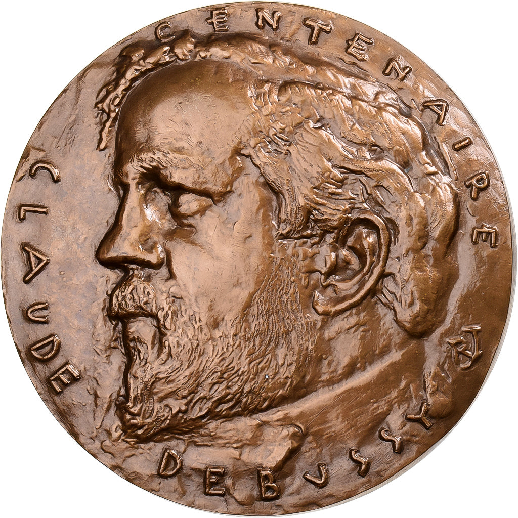 Francia, medaglia, Claude Debussy, Centenaire, MDP, Bronzo, Joly, SPL