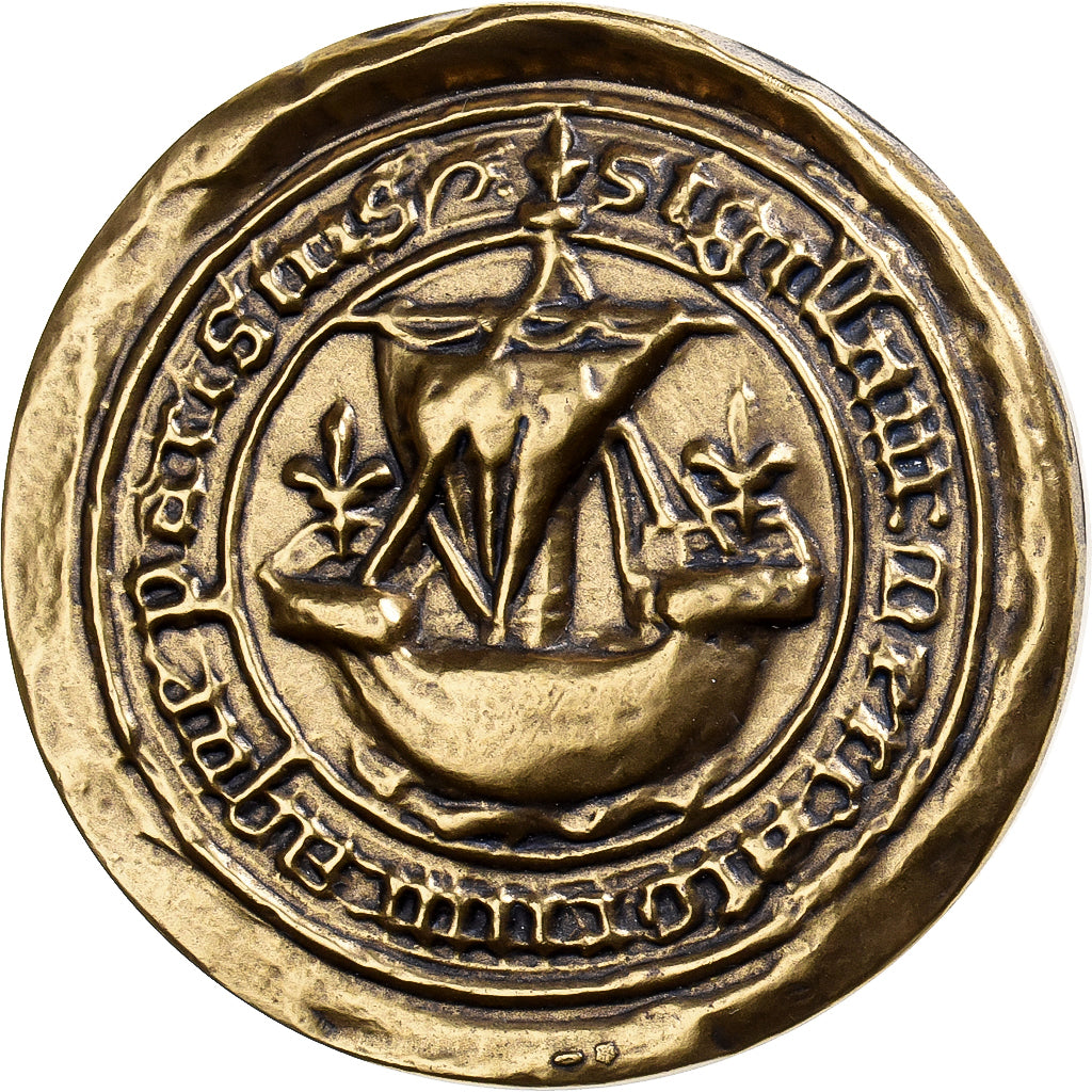 Francja, medal, Sceau des Marchands de la Ville de Paris, Brązowy, MDP, MS(63)