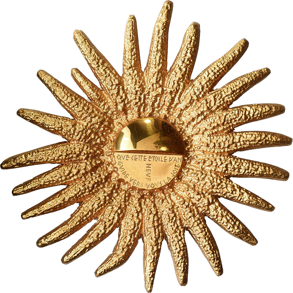 France, Medal, Voeux de Nouvelle Année, Etoile, Gilt Bronze, MDP, AU(55-58)