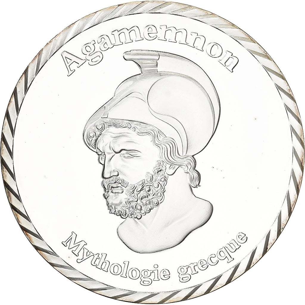 France, Medal, Mythologie Grecque, Agamemnon, Silvered bronze, MS(63)