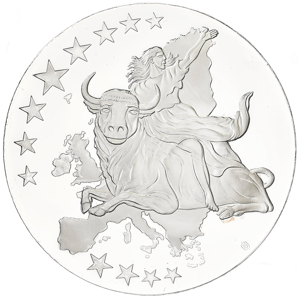 Portugal, medal, Monnaies européennes, 2002, Miedź platerowana srebrem, MS(64)