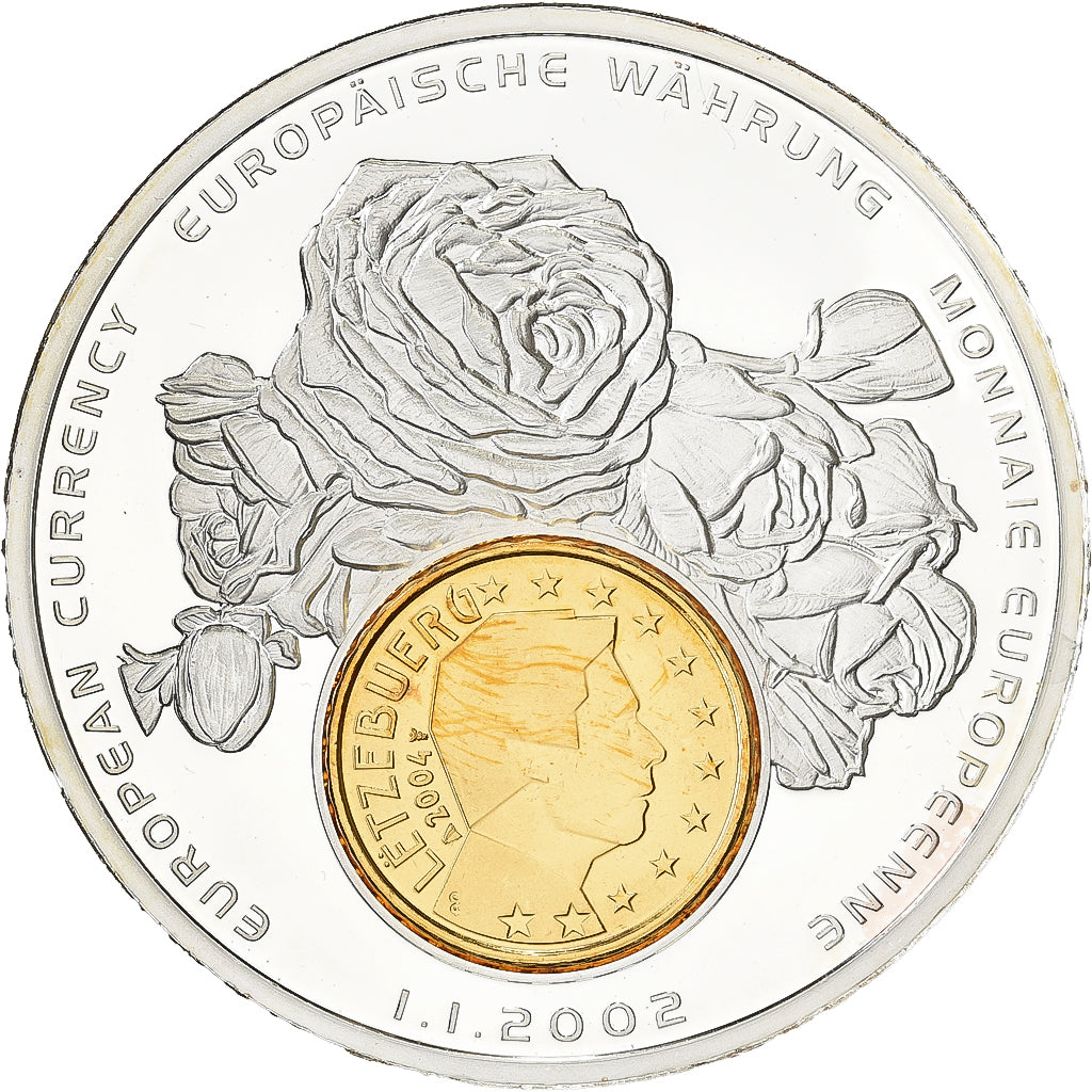 Luxembourg, Médaille, Monnaies européennes, 2002, Cuivre plaqué Argent, SPL+