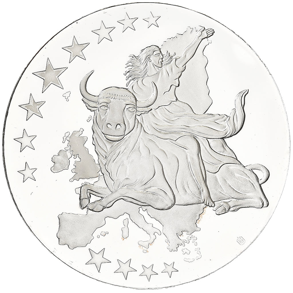 Luxembourg, Médaille, Monnaies européennes, 2002, Cuivre plaqué Argent, SPL+