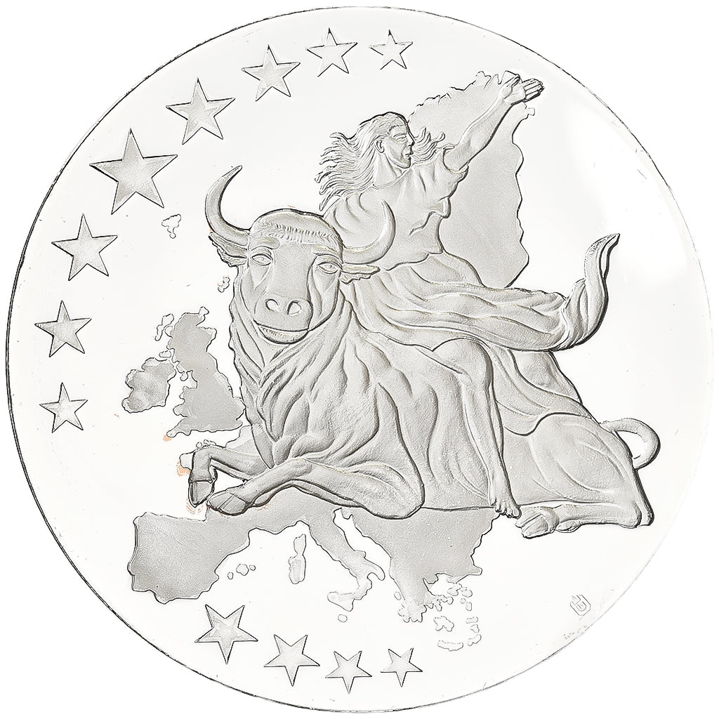 Países Baixos, medalha, Monnaies européennes, 2002, Prata Cromada a Cobre