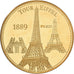 França, medalha, Paris - La Tour Eiffel, Cobre-Níquel Dourado, MS(63)