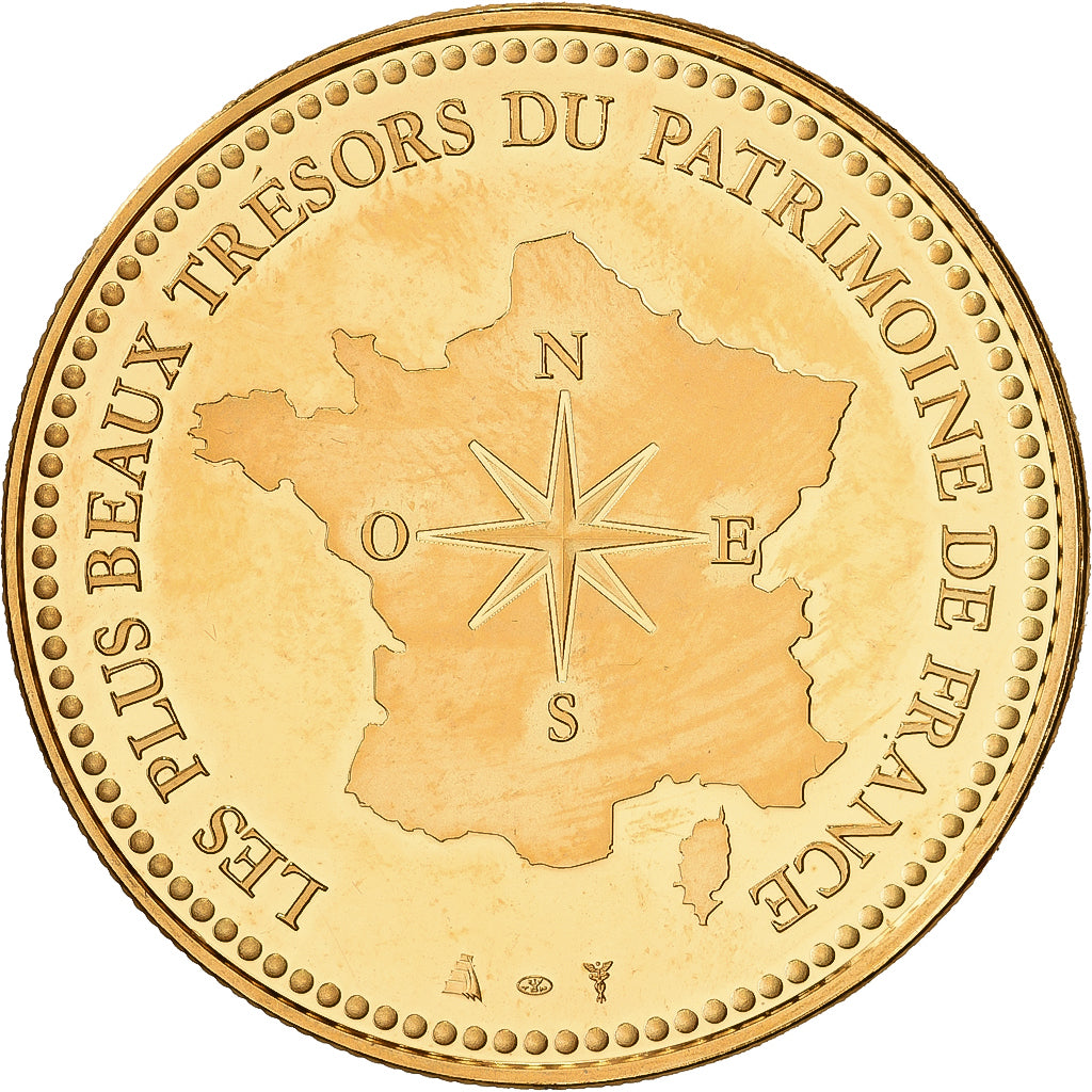 França, medalha, Paris - La Tour Eiffel, Cobre-Níquel Dourado, MS(63)