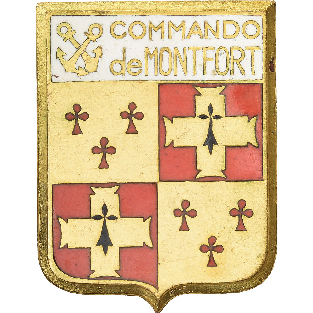 França, Insigne, Commando de Montfort, Métal, Emaillée, AU(55-58)
