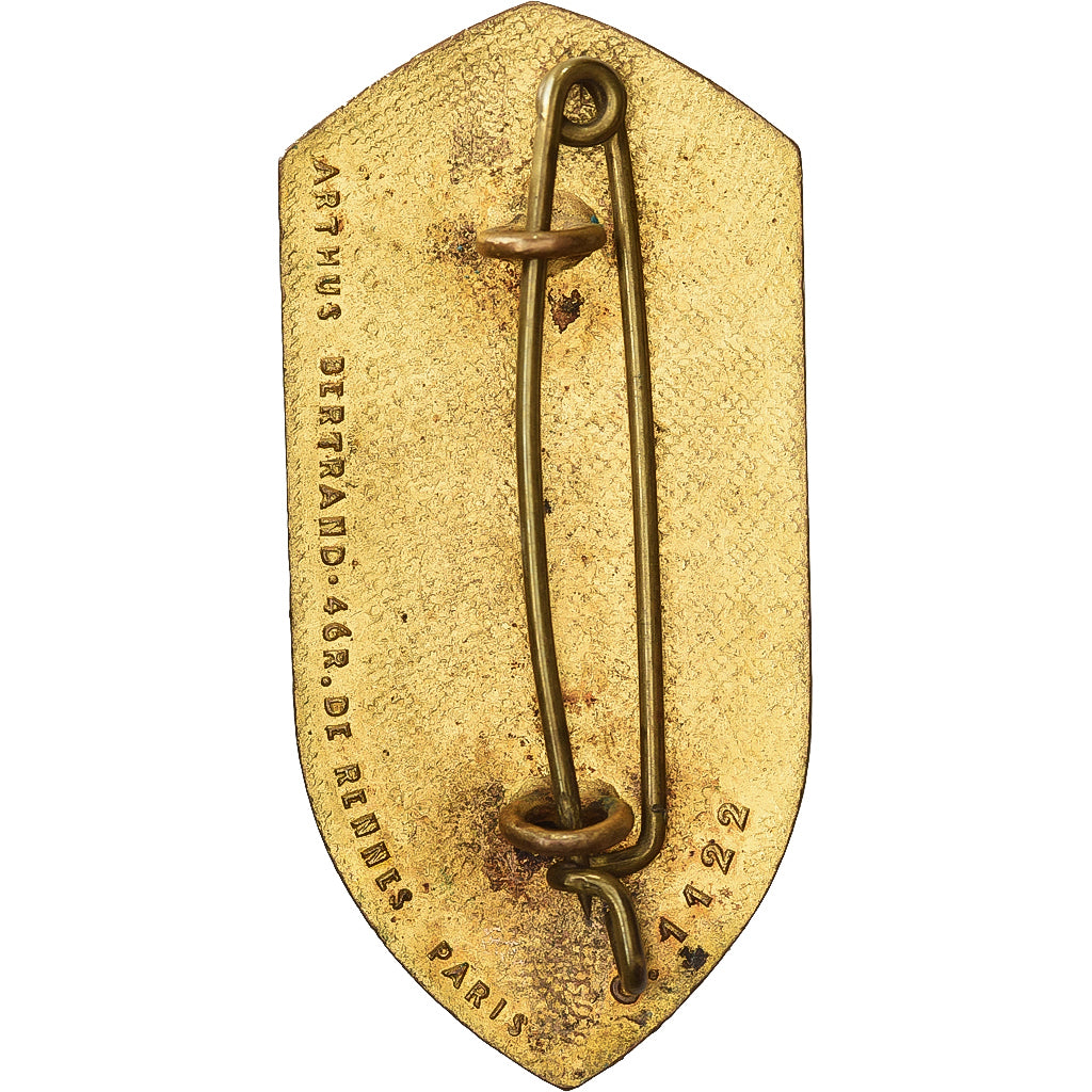 França, Insigne, 5ème Régiment d'Infanterie Coloniale, Métal, Emaillée