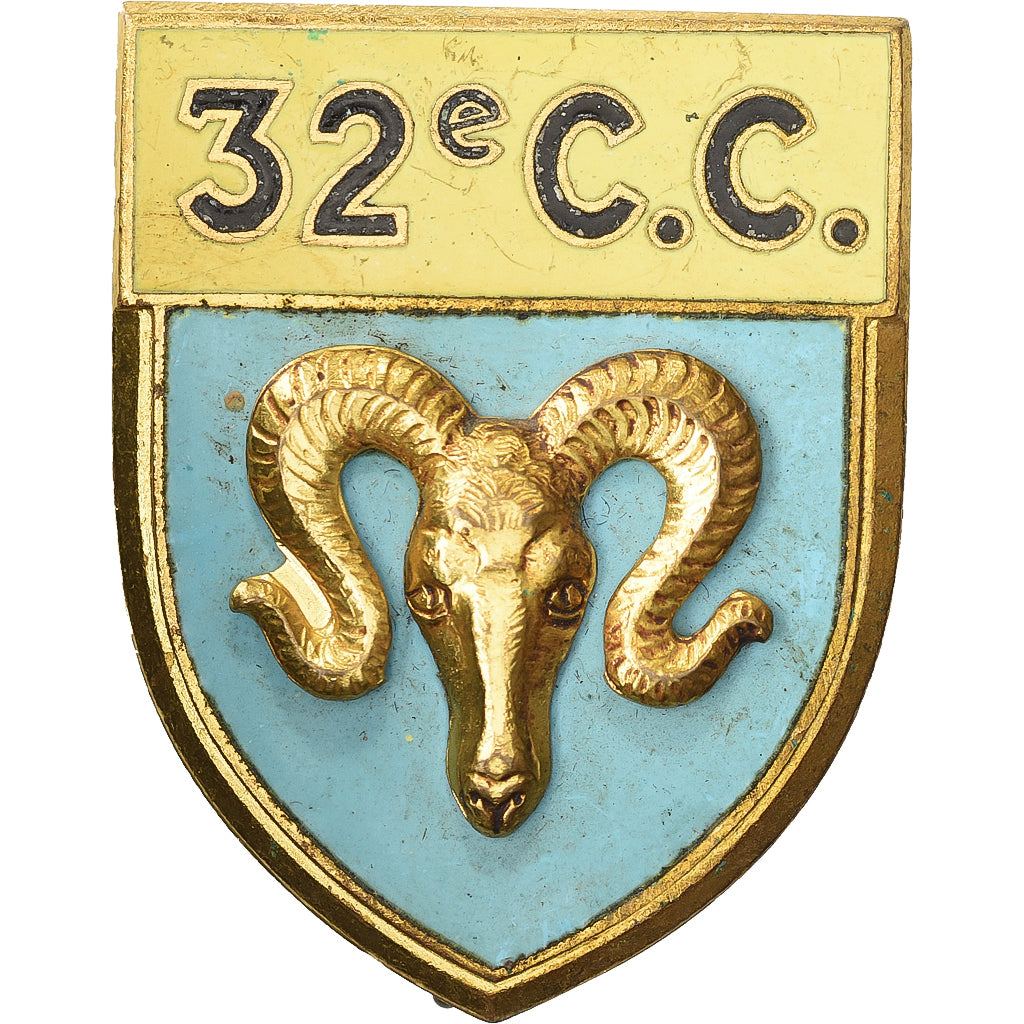 Francja, 32ème Compagnie de Camp, Military, Broche, Bardzo dobra jakość