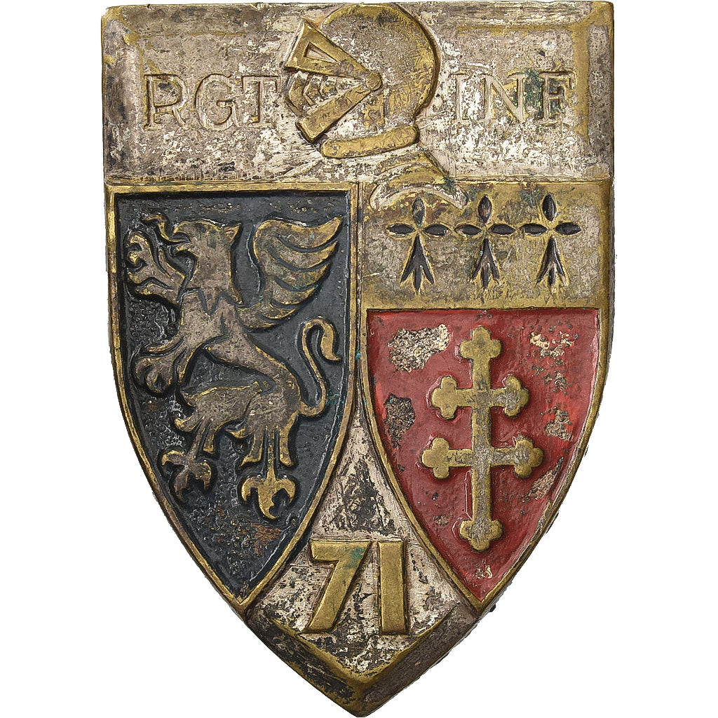 Francia, 71ème Régiment d'Infanterie, Military, Broche, Good Quality, Métal