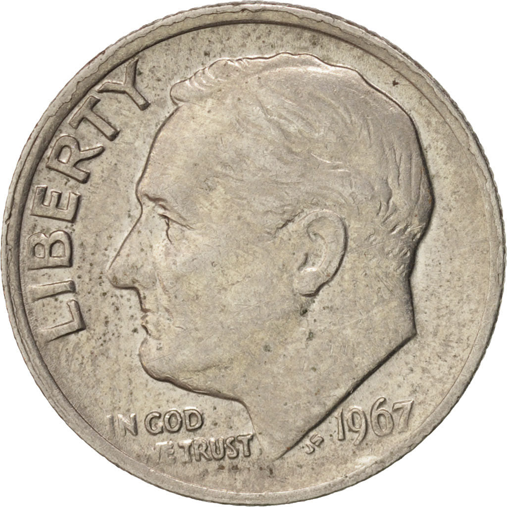 Münze, Vereinigte Staaten, Roosevelt Dime, Dime, 1967, U.S. Mint, Philadelphia