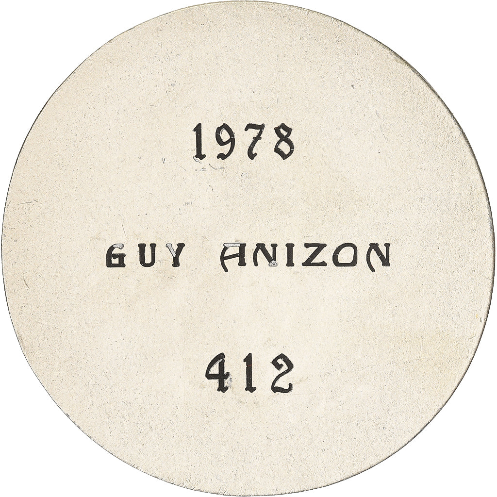 France, Medal, Association Sportive des P.T.T, 1978, Silvered Metal, AU(55-58)