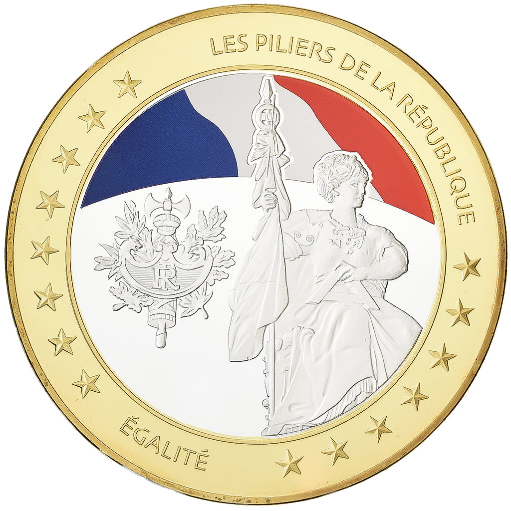 Frankrijk, Medaille, Les piliers de la République, Copper Clad Brass, Egalité