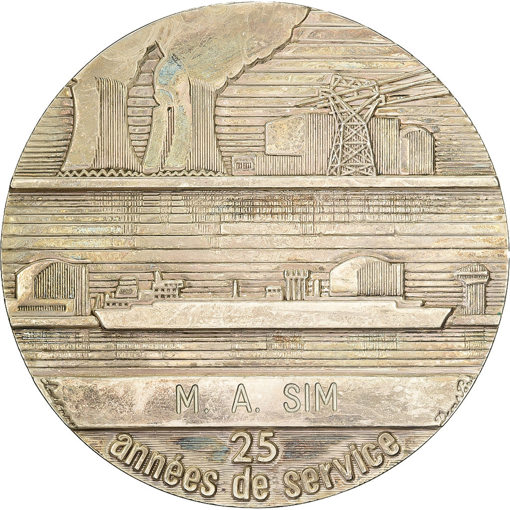 Frankrijk, Medaille, Electricité-Gaz de France, Silvered bronze, PR