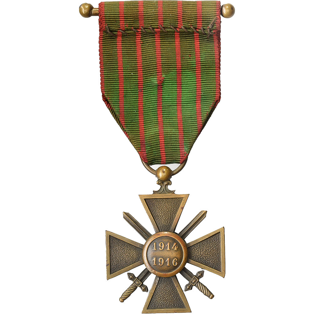 França, Croix de Guerre, medalha, 1914-1916, Une Citation, Qualidade Muito Boa