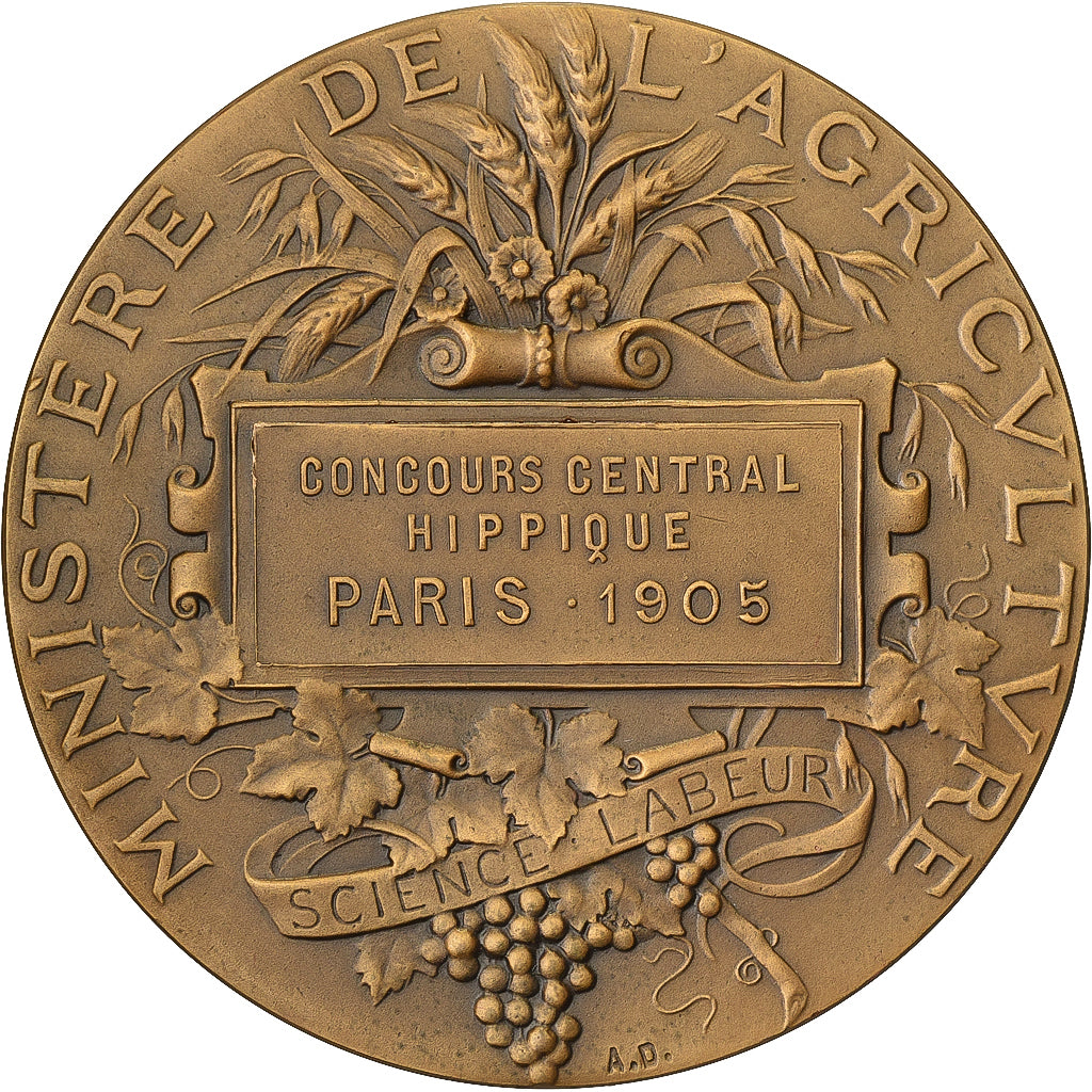 Frankreich, Medaille, Concours Central Hippique de Paris, 1905, Bronze, Alphée