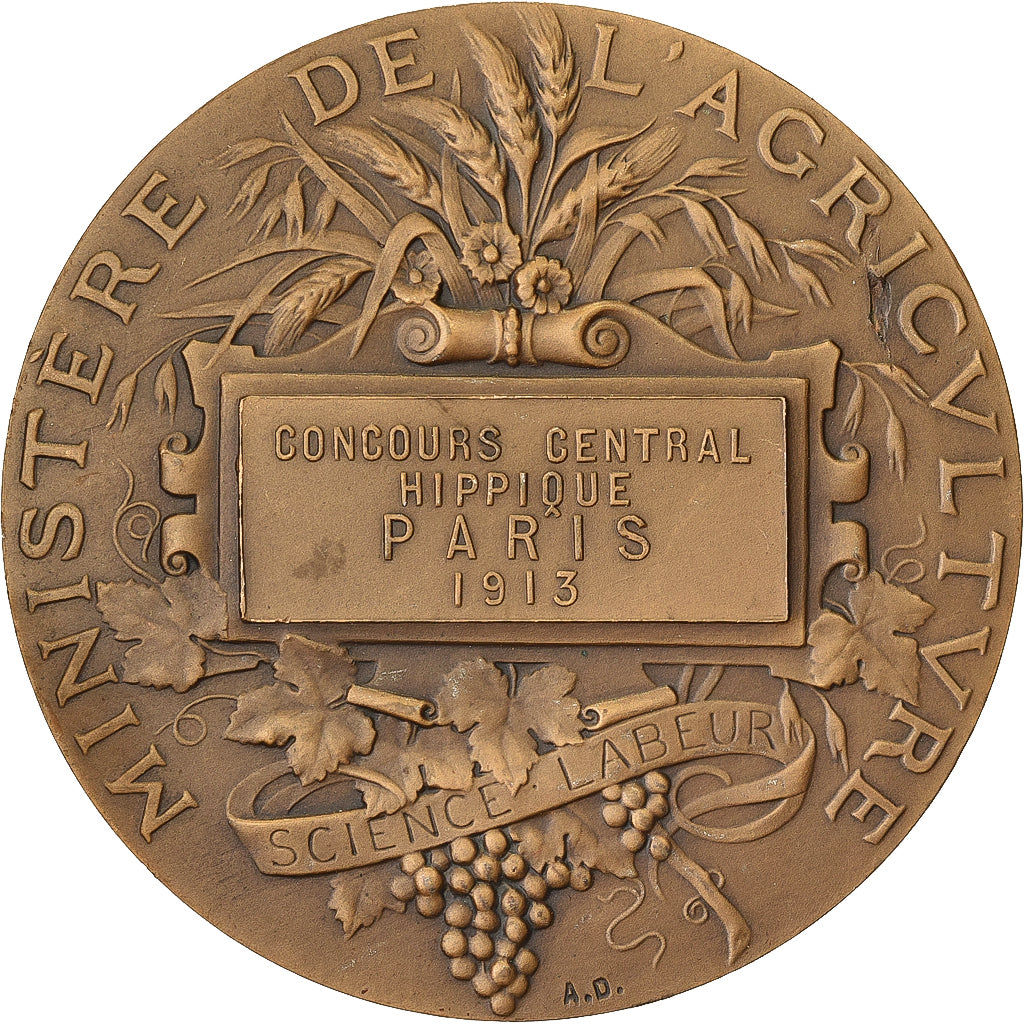 Frankreich, Medaille, Concours Central Hippique de Paris, 1913, Bronze, Alphée