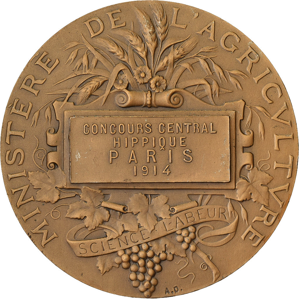 Frankreich, Medaille, Concours Central Hippique de Paris, 1914, Bronze, Alphée