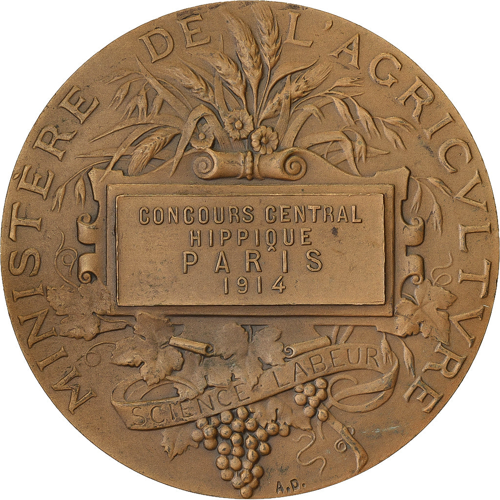 França, medalha, Concours Central Hippique de Paris, 1914, Bronze, Alphée