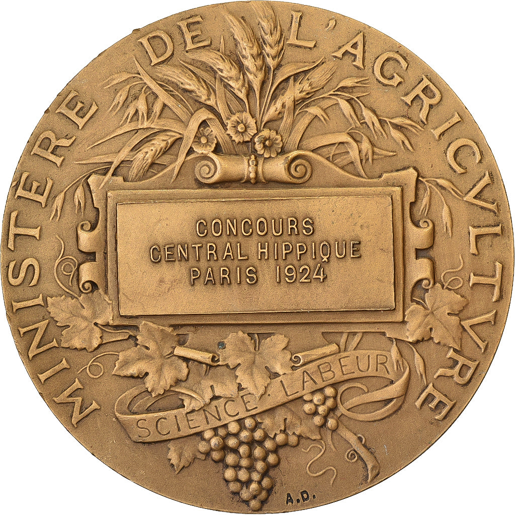 França, medalha, Concours Central Hippique de Paris, 1924, Bronze, Alphée
