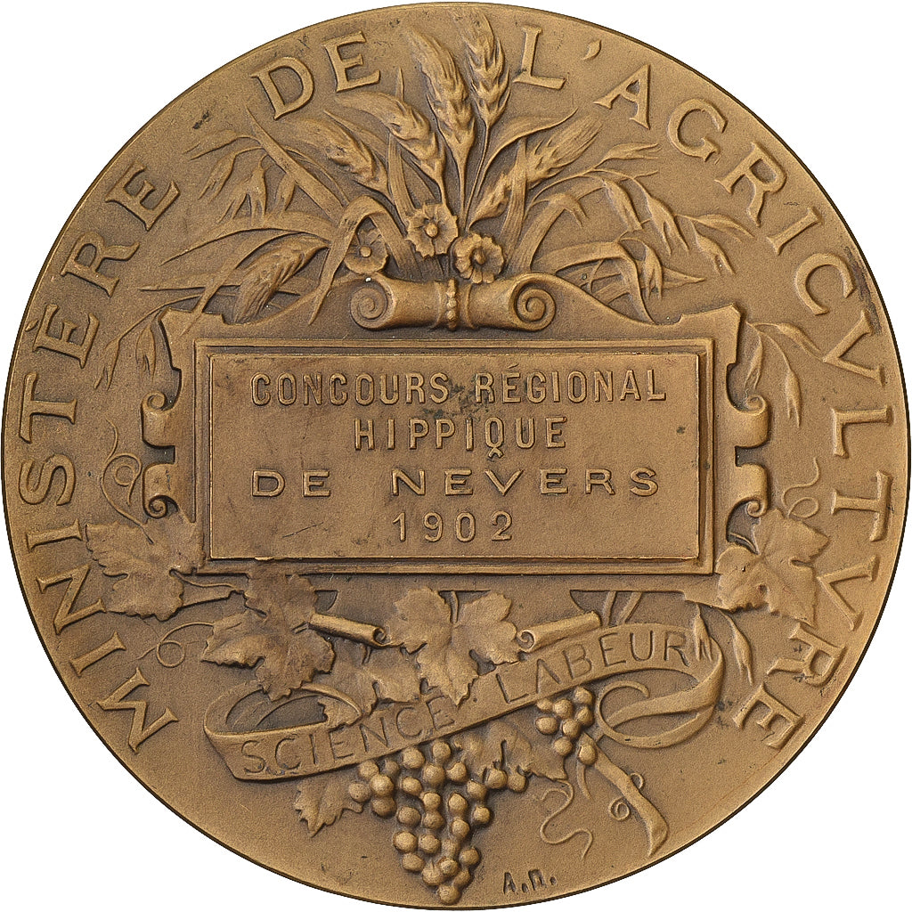 França, medalha, Concours Régional Hippique de Nevers, 1902, Bronze, Dubois.A