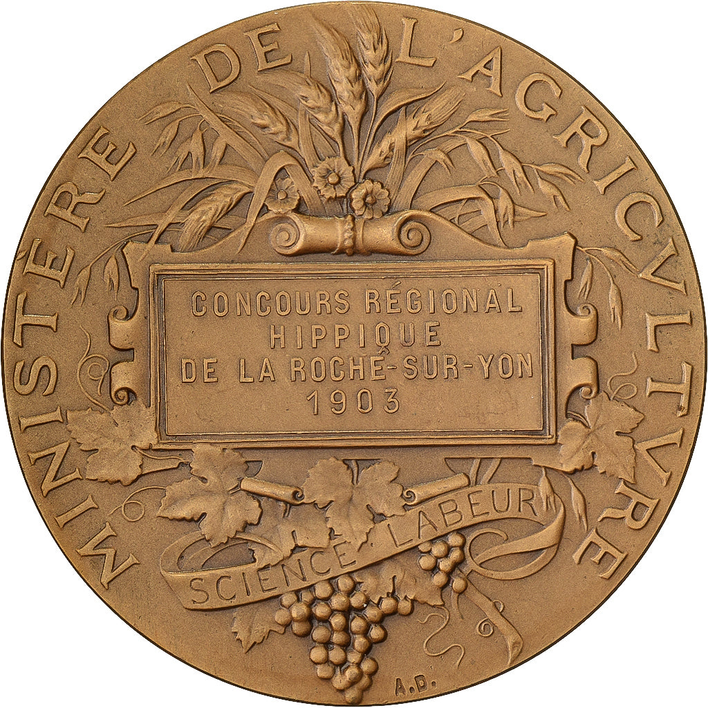 França, medalha, Concours Régional Hippique de La Roche-sur-Yon, 1903, Bronze