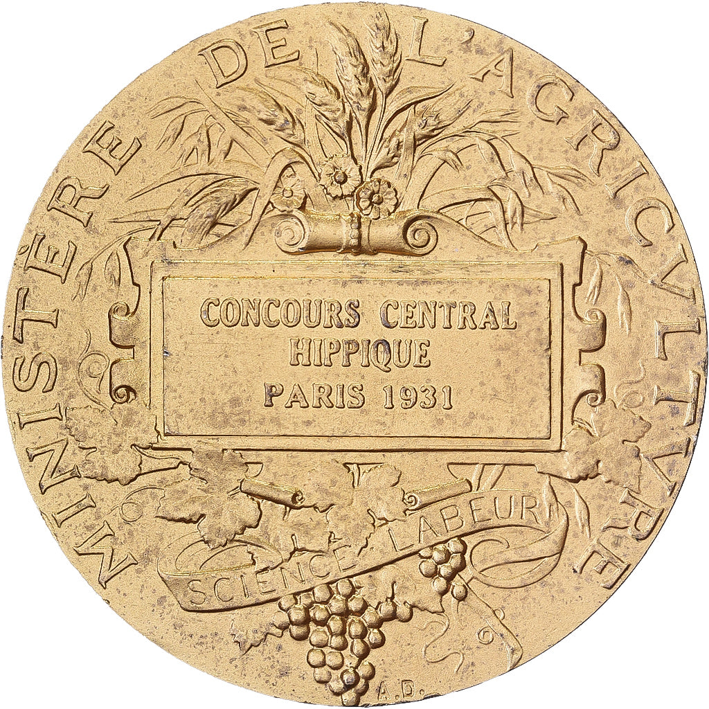 Frankreich, Medaille, Concours Central Hippique de Paris, 1931, Vermeil, V.