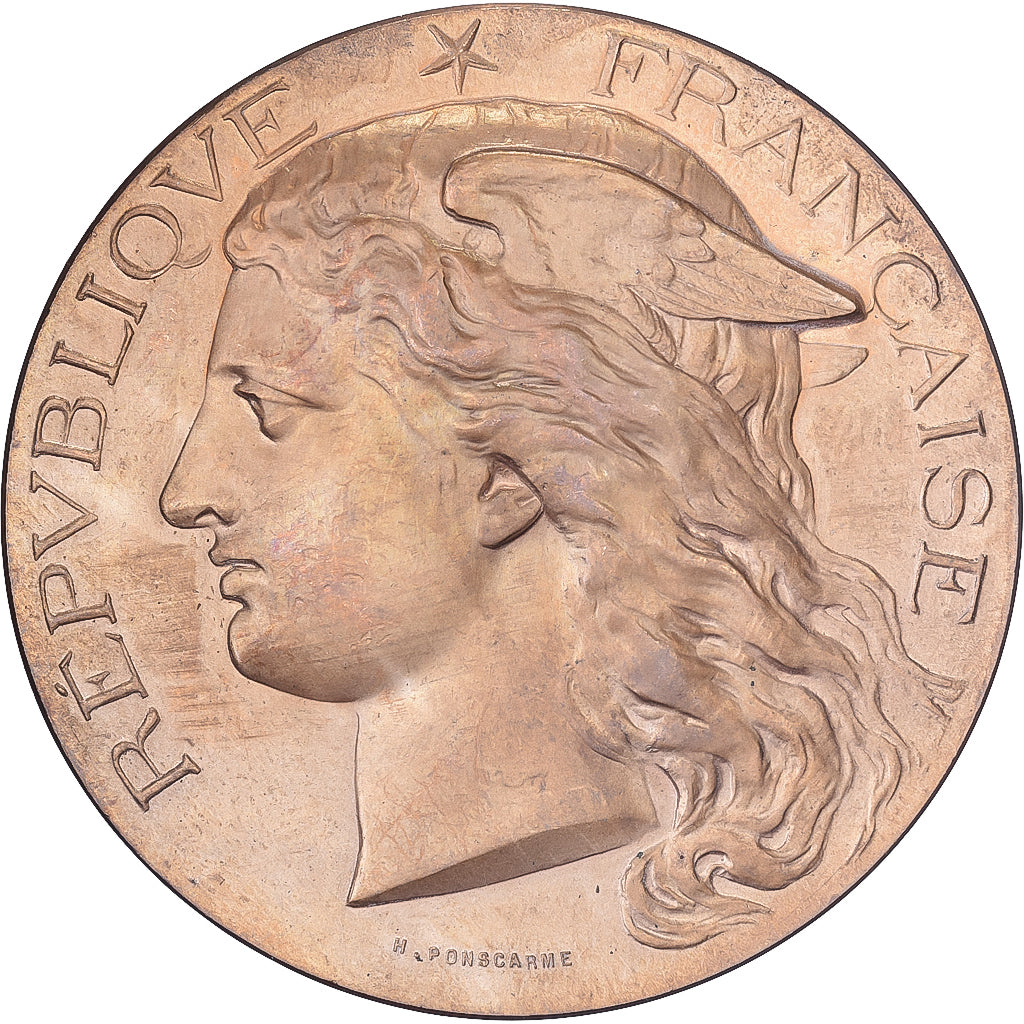 França, medalha, Exposition Universelle, Chevaline et Asine, 1900, Bronze