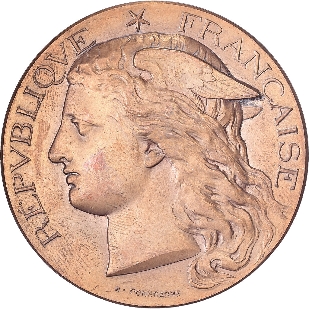 France, Médaille, Concours Régional Hippique de Poitiers, 1887, Bronze, TTB+