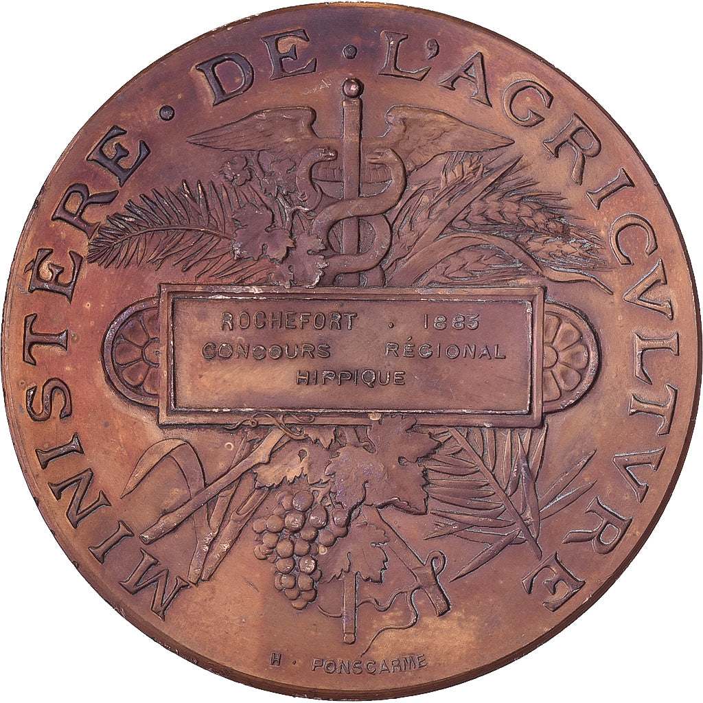France, Medal, Concours Regional Hippique de Rochefort, 1883, Bronze, Ponscarme