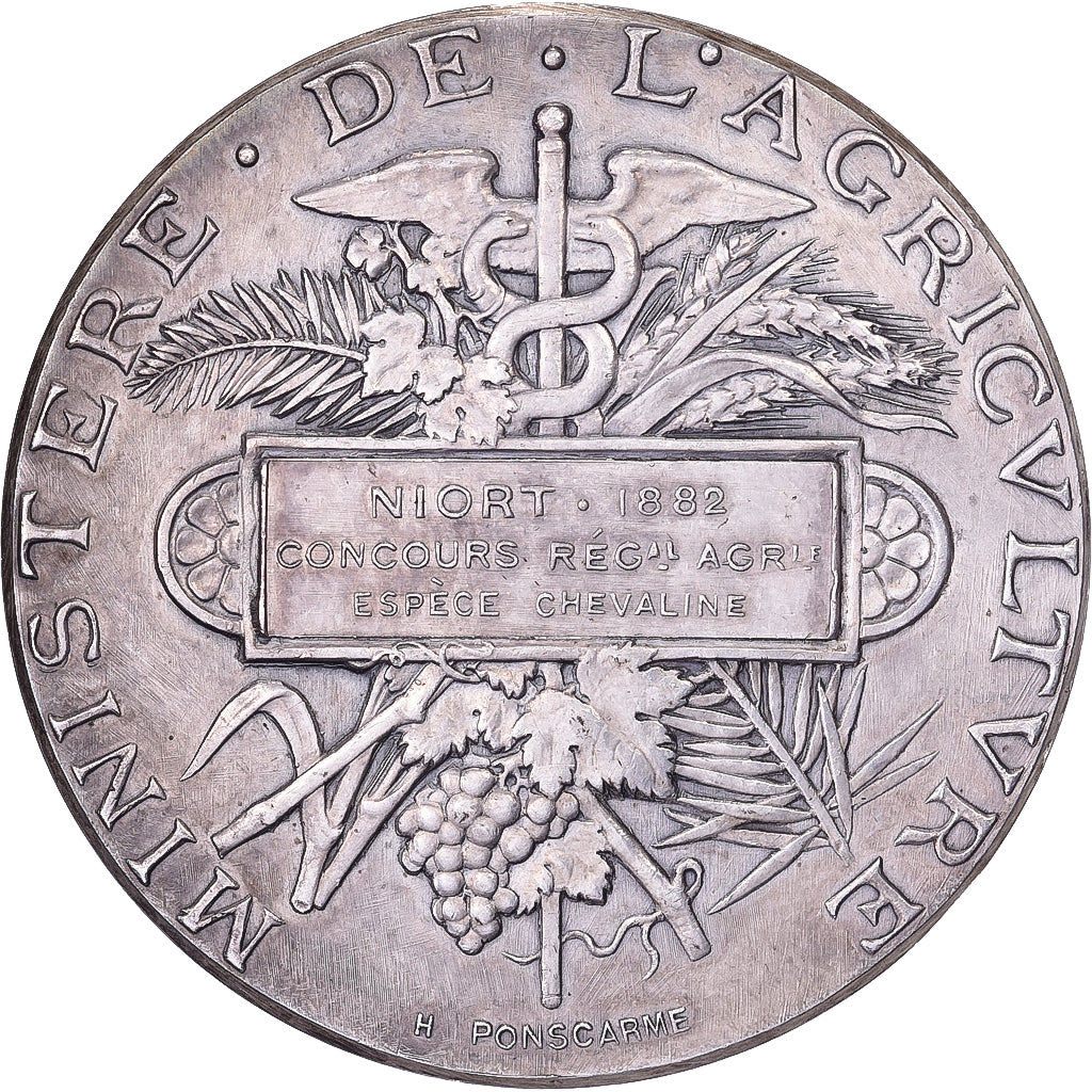 France, Médaille, Concours Régional Agricole de Niort, 1882, Argent, SUP