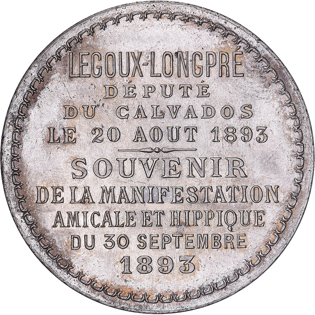 France, Medal, Manifestation Hippique, Legoux-Longpré, Député du Calvados